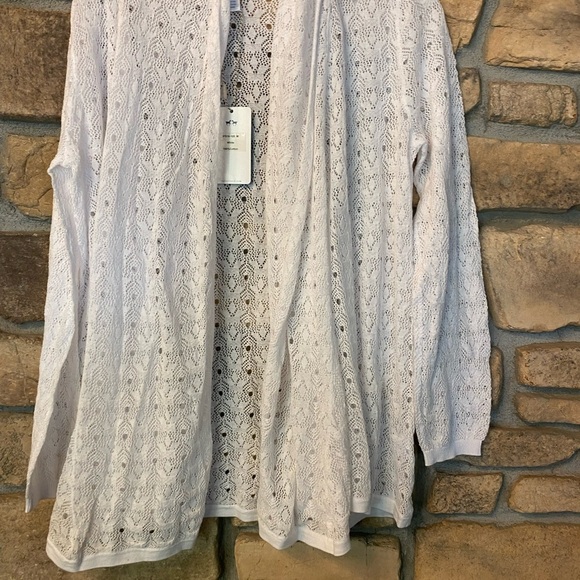 Islefield Women’s White Lightweight Cotton Cardigan New Outerwear size medium - Picture 12 of 12